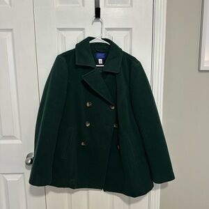 Simply Styled Dark Green Pea Coat